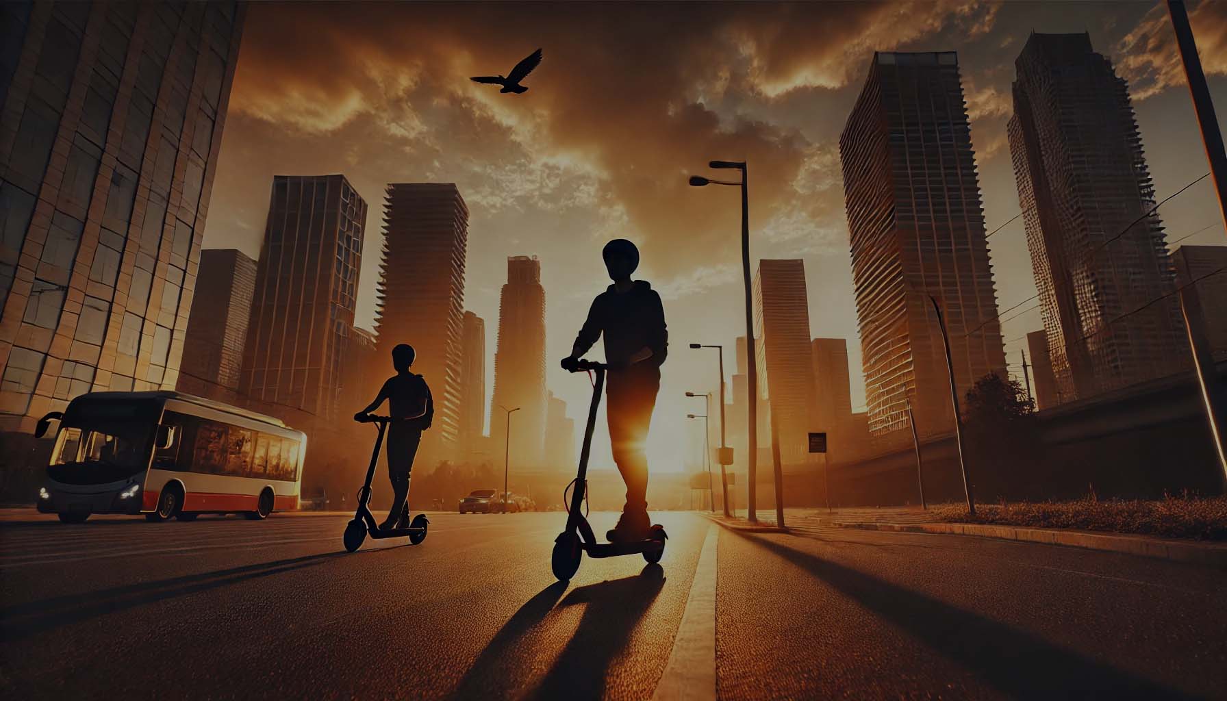 People on scooters